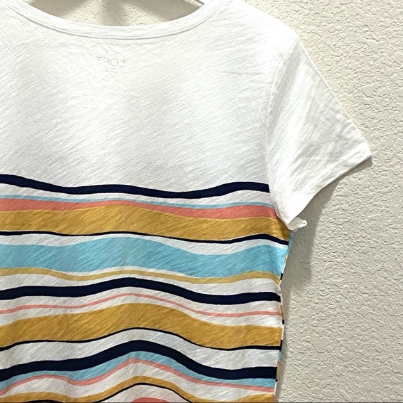 NWT Loft Outlet Wavy Striped Tissue Cotton Tee- Medium - Picture 10 of 12